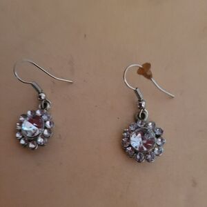 Elegant Silver Crystal Earrings